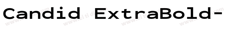 Candid ExtraBold字体转换
